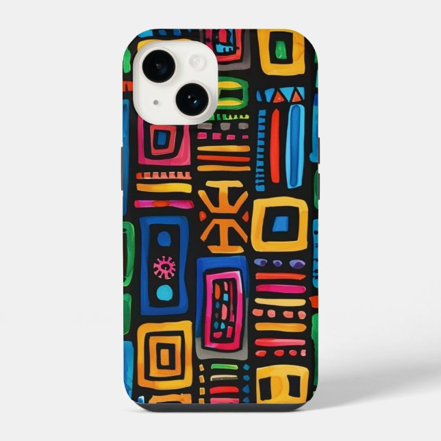 Funda Para iPhone Ghana Kente (Reverso )