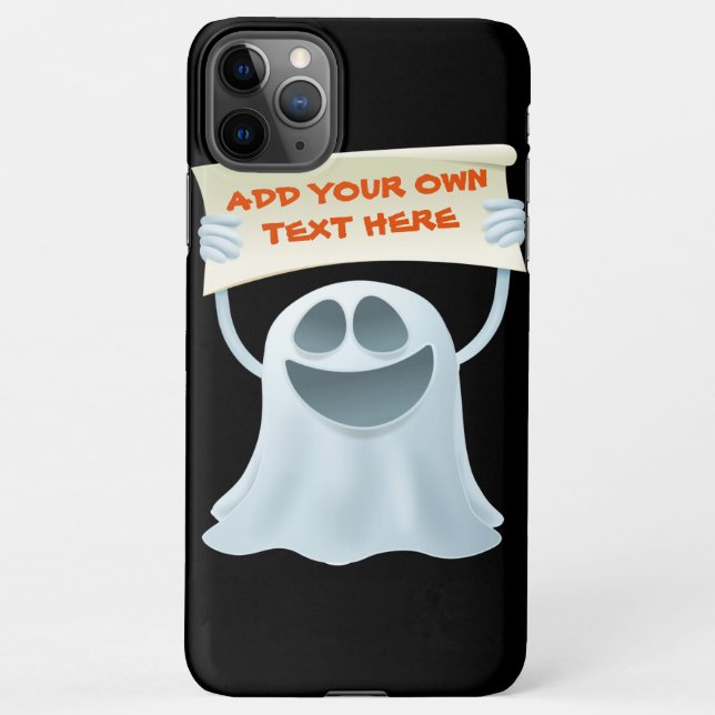 Funda Para iPhone Ghost holding text  (Reverso)