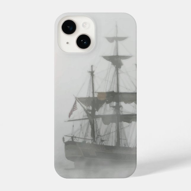 Funda Para iPhone Ghostly Pirate Ship Gray Haunt Sailor (Reverso )