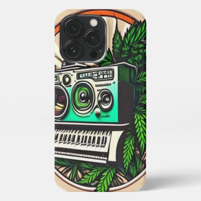 Funda Para iPhone gift for music&weed lovers (Reverso)
