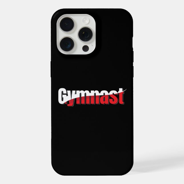 Funda Para iPhone Gimnasia - Resumen de la Gimnasta Palabra Swish (Reverso )