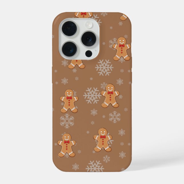 Funda Para iPhone Gingerbread Man Phone Case – Cute Christmas Design (Reverso )