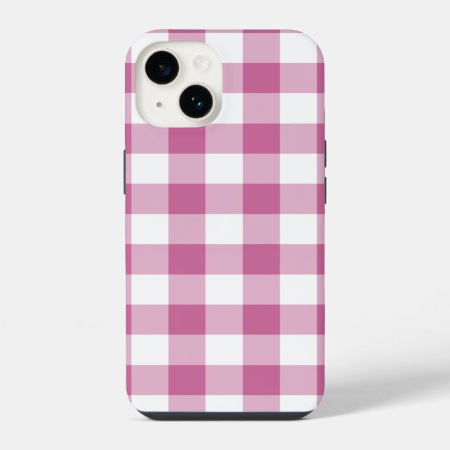 Funda Para iPhone Gingham Rosa (Reverso )