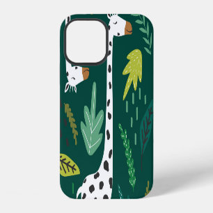 Funda Para iPhone 12 Girafas coloridas: Patrón animal decorativo.