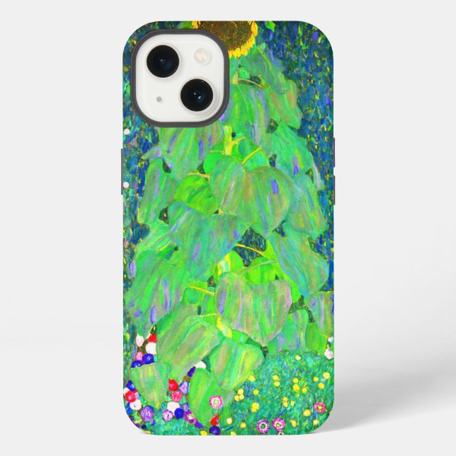 Funda Para iPhone Girasol de Gustav Klimt (Reverso )