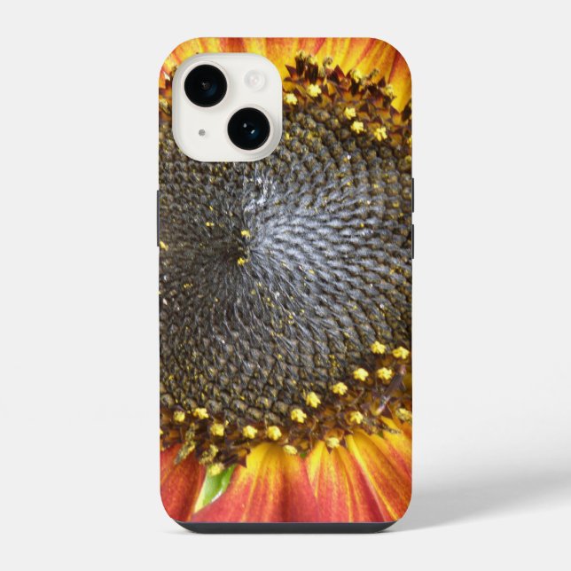 Funda Para iPhone Girasol rojo y amarillo (Reverso )