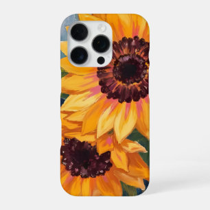 Funda Para iPhone 16 Pro Girasoles Amarillos   Pintura Floral Acuarela