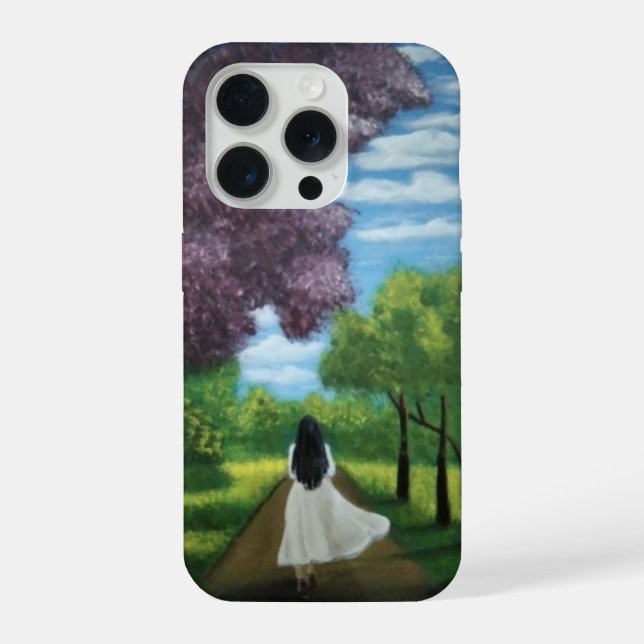 Funda Para iPhone Girl in White Dress (Reverso )