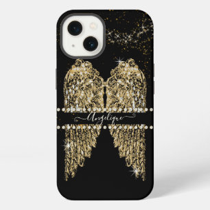 Girly Angel Wings Gold Sparkle Diamond Jewels Moda