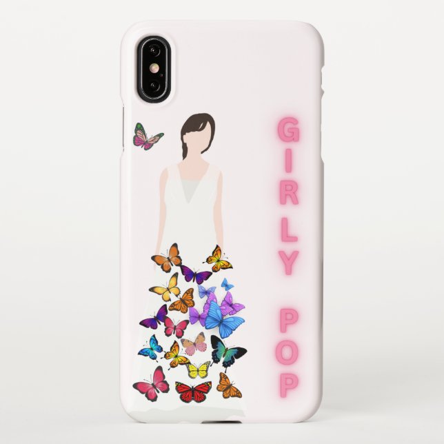 Funda Para iPhone Girly pop butterfly phone case  (Reverso)