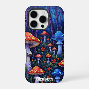 Funda Para iPhone 16 Pro Glade de champiñón de borde rojo