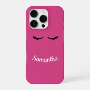 Funda Para iPhone 16 Pro Glam Birday por los ojitos rosados negros