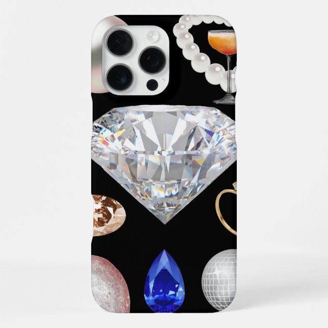 Funda Para iPhone 💍 Glam Diamond & Gems Estética ✨ (Reverso )