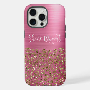Glam Girly Pink Gold Leopard