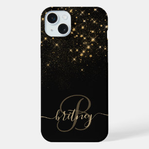 Glam Gold Purpurina Diamond Sparkle Elegant Monogr