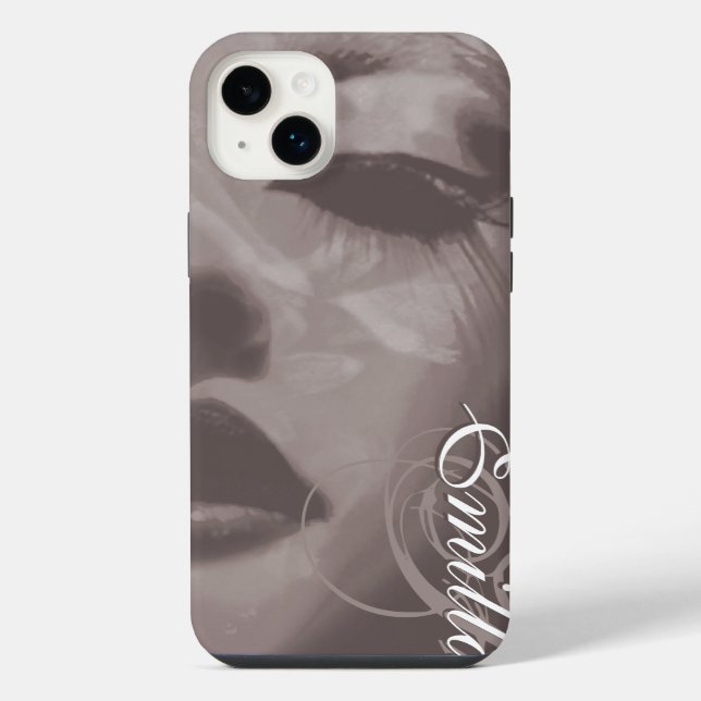 Funda Para iPhone Glamour pintado moda mono (Reverso)
