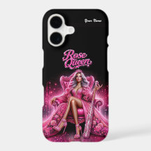 Funda para iPhone Glitter Rosa Reina del Béisbol