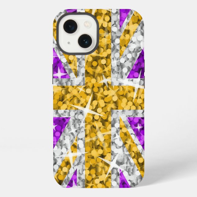 Funda para iPhone Glitz UK Gold (Reverso )
