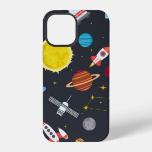 Funda Para iPhone 12 Globo espacial de cohete sistema solar y planeta c