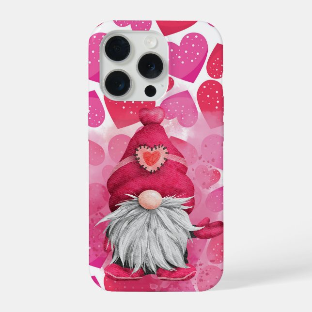 Funda Para iPhone Gnome del Día de San Valentín (Reverso )