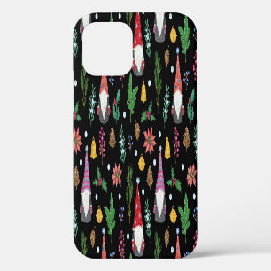 Funda Para iPhone 12 Gnomes de navidades: Patrón festivo sin foco