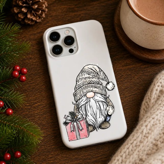 Funda Para iPhone Gnomo de Navidad con regalo (Subido por el creador)