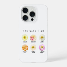 God Says I Am Floral Affirmation Bible Verse