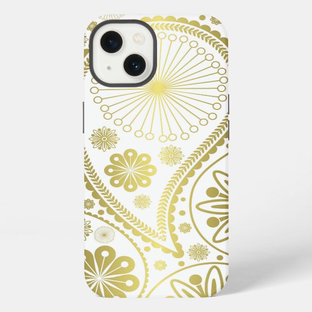 Funda Para iPhone Gold paisley pattern (Reverso )