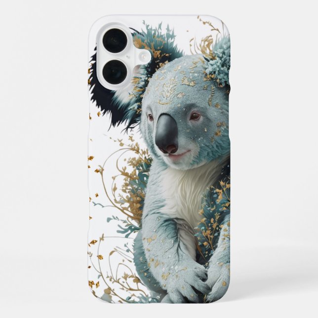 Funda Para iPhone Golden Bloom Koala (Reverso )