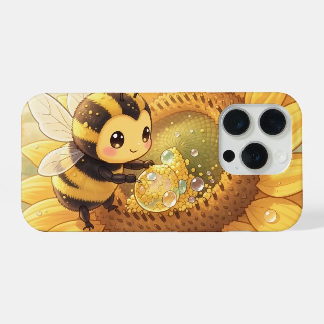 Funda Para iPhone Golden Bumblebee in Bloom Dance.6 (Reverso Horizontal)