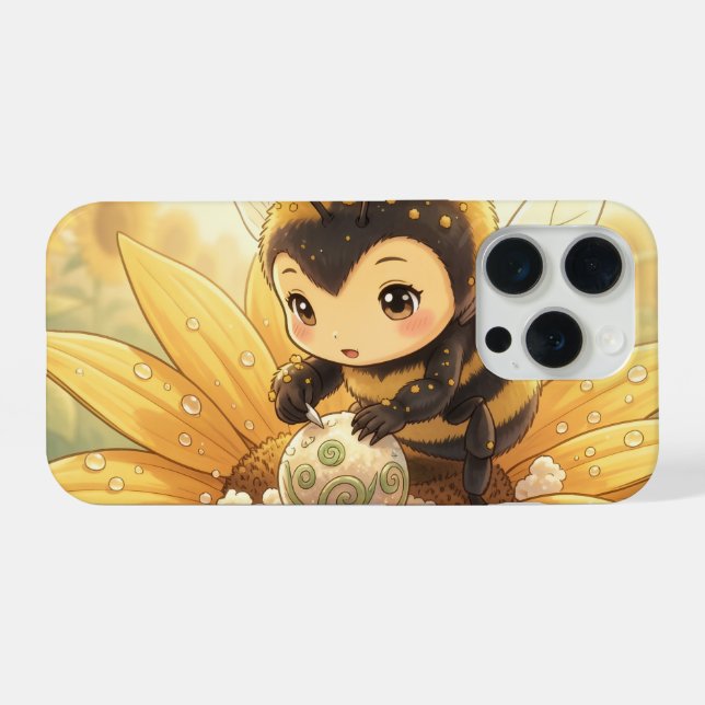 Funda Para iPhone Golden Bumblebee in Bloom Dance.8 (Reverso Horizontal)
