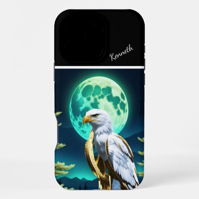 Funda Para iPhone Golden Eagle Moon watch (Reverso )