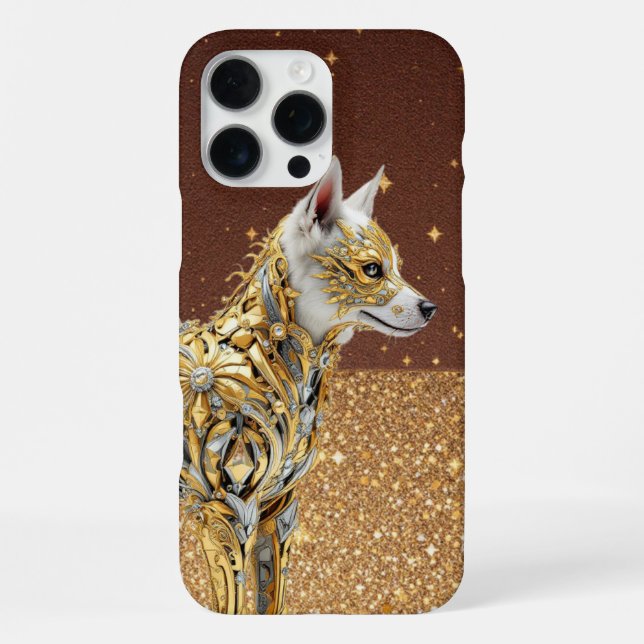 Funda Para iPhone Golden Glimmer Fox (Reverso )