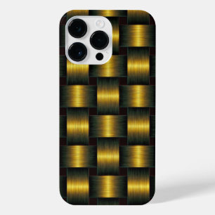 Funda Para iPhone 14 Pro Max Golden Lattice Black Gold