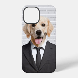 Funda Para iPhone 12 Pro Golden Retriever con traje de negocios