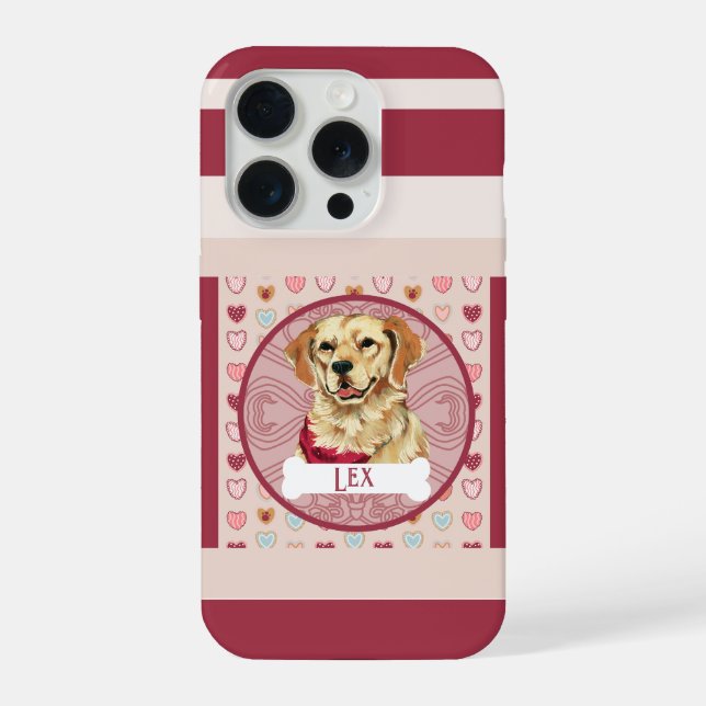 Funda Para iPhone Golden Retriever Heart iPhone 11 Pro Case  (Reverso )