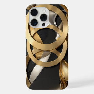Golden Rings Resumen Arte - Diseño de lujo moderno