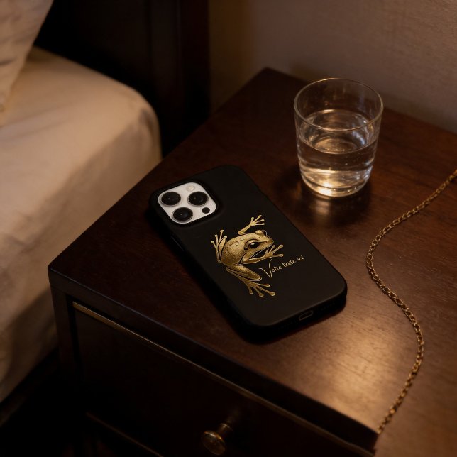 Funda Para iPhone Golden Tree Frog Artistic Monogram Custom (Subido por el creador)