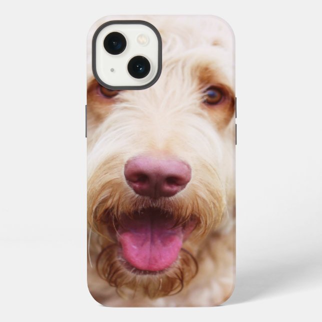Funda Para iPhone Goldendoodle Smiling (Reverso )