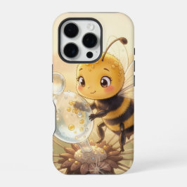 Funda Para iPhone 16 Pro Goldene Hummel im Blütentanz.9