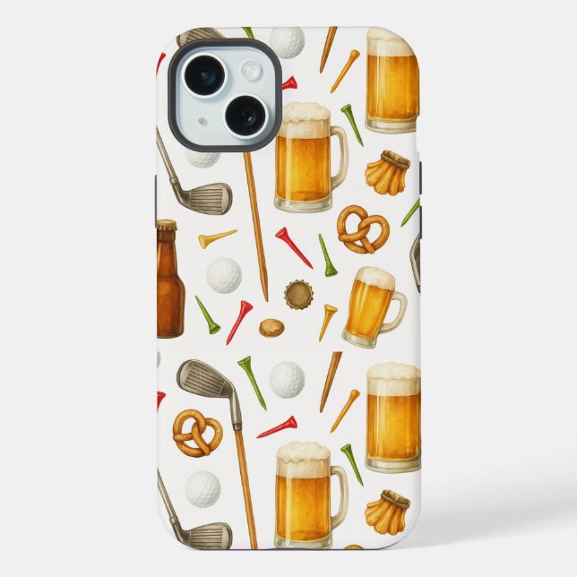 Funda Para iPhone Golf and Beer for Golfer  (Reverso )