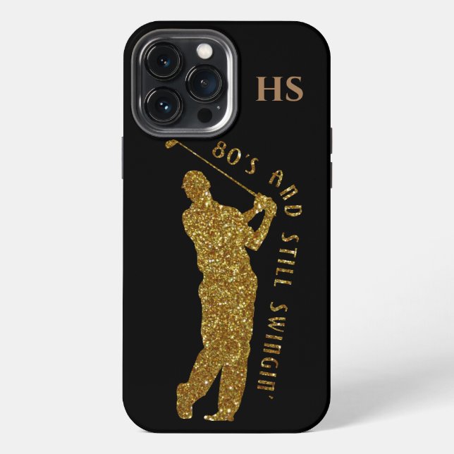Funda Para iPhone Golfistas Todavía Balanceándose De 80 A 89 (Reverso )