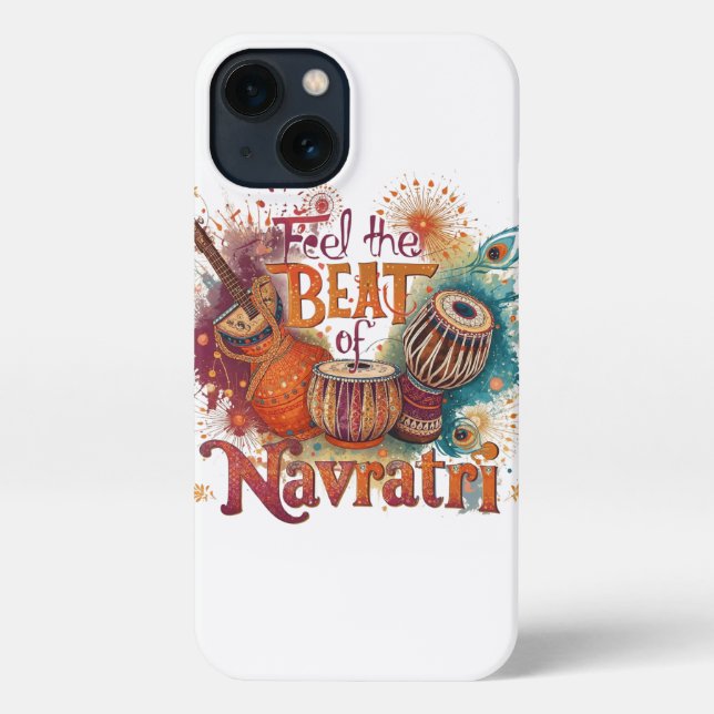 Funda Para iPhone Golpes festivos - Colorida celebración de Navratri (Reverso )