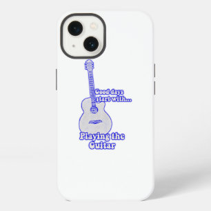 Good days start with playing the guitar. blue