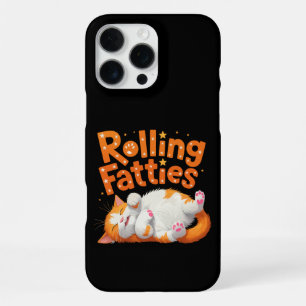 Funda Para iPhone 16 Pro Max Gorditos rodantes gato divertido amante del gato g