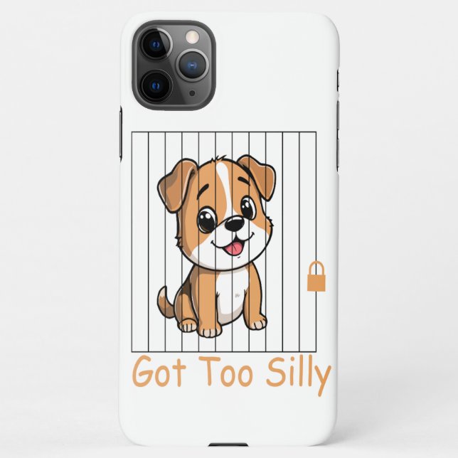 Funda Para iPhone Got Too Silly Funny Dog Pun Humor  (Reverso)