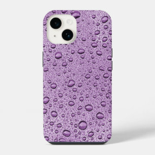 Funda Para iPhone 14 Gotas de agua morada