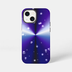 Funda Para iPhone 13 Mini Gotas de lluvia con estrellas en arco iris negro a