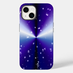 Funda Para iPhone 14 Gotas de lluvia con estrellas en arco iris negro a