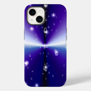 Funda Para iPhone 14 Gotas de lluvia con estrellas en arco iris negro a